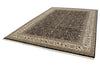 8x12 Black and Ivory Turkish Traditional Rug