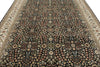 8x12 Black and Ivory Turkish Traditional Rug