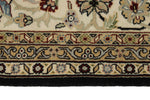 8x12 Black and Ivory Turkish Traditional Rug