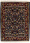 6x8 Black and Burgundy Turkish Traditional Rug
