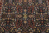 6x8 Black and Burgundy Turkish Traditional Rug