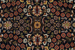 6x8 Black and Burgundy Turkish Traditional Rug