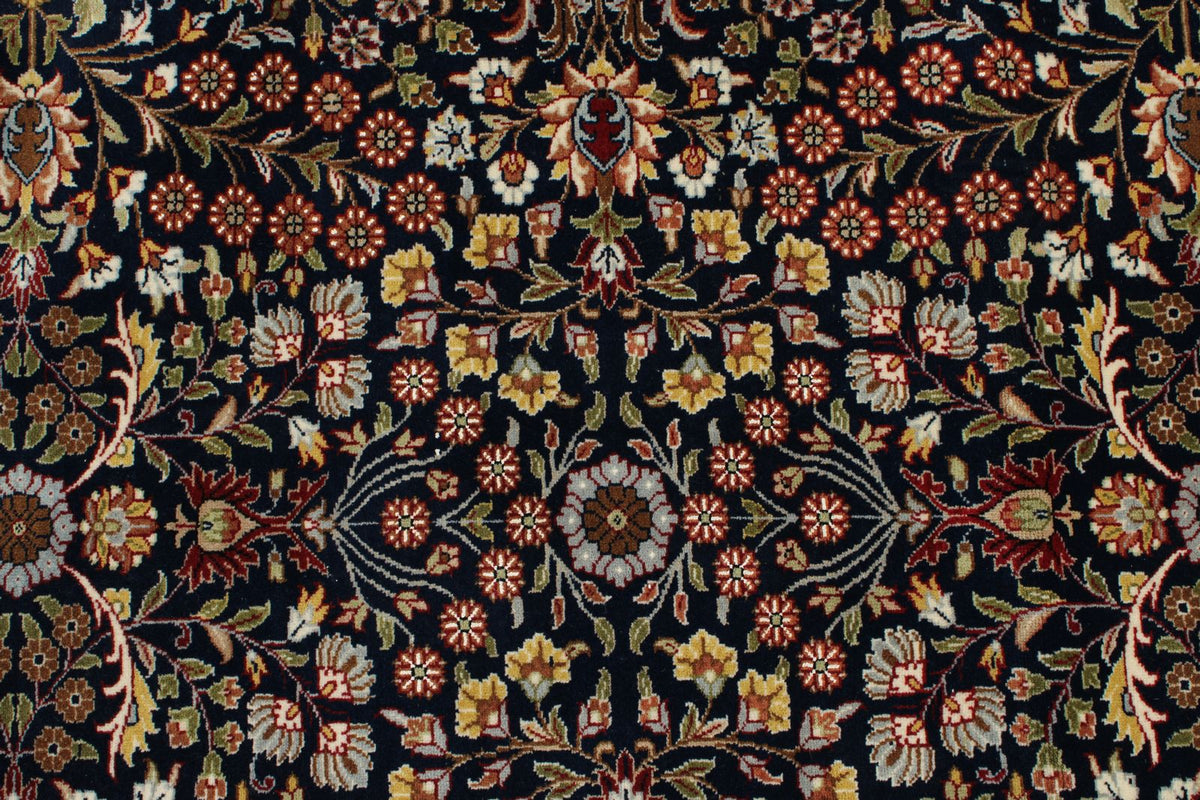 6x8 Black and Burgundy Turkish Traditional Rug