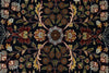 6x8 Black and Burgundy Turkish Traditional Rug