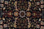 6x8 Black and Burgundy Turkish Traditional Rug