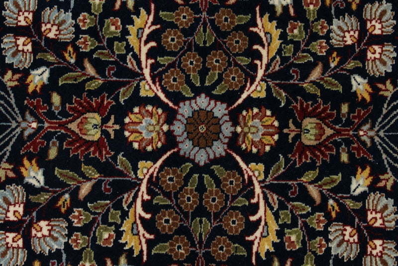 6x8 Black and Burgundy Turkish Traditional Rug