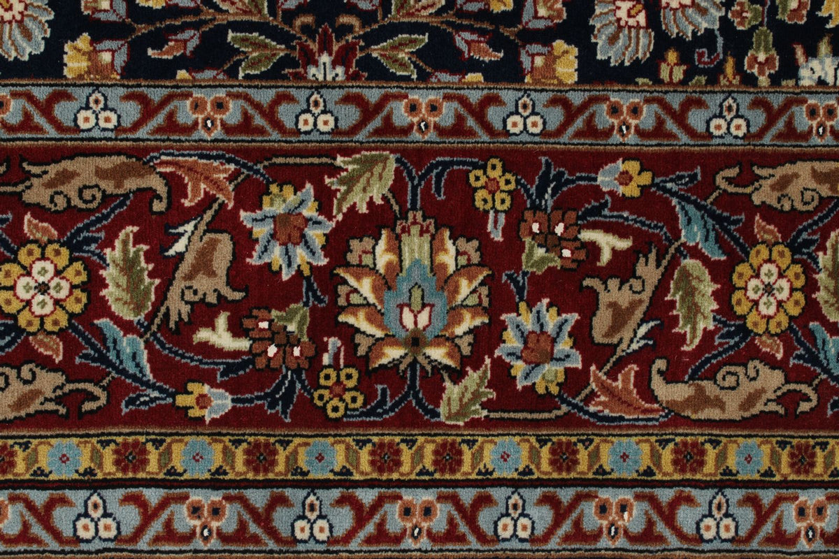 6x8 Black and Burgundy Turkish Traditional Rug