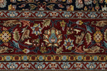6x8 Black and Burgundy Turkish Traditional Rug