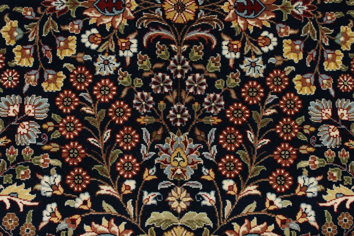 6x8 Black and Burgundy Turkish Traditional Rug