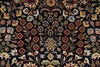 6x8 Black and Burgundy Turkish Traditional Rug