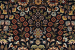 6x8 Black and Burgundy Turkish Traditional Rug