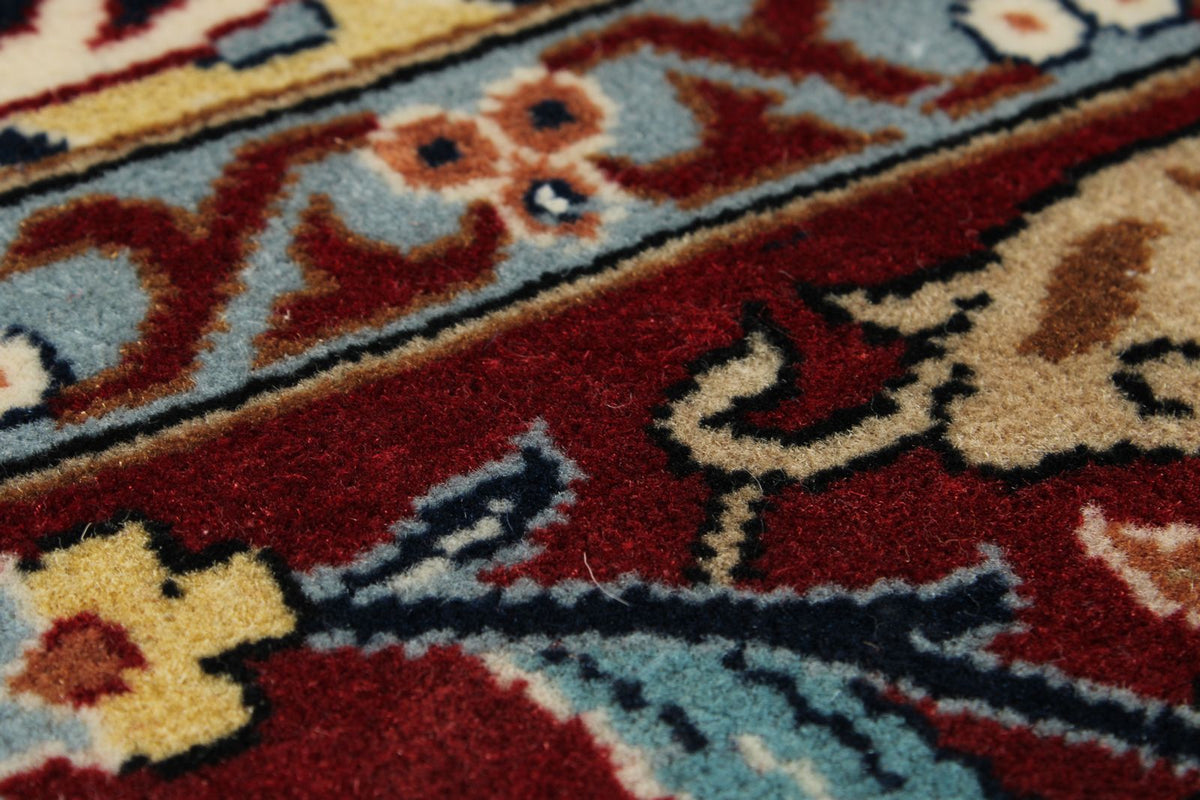 6x8 Black and Burgundy Turkish Traditional Rug