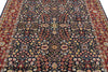 6x8 Black and Burgundy Turkish Traditional Rug
