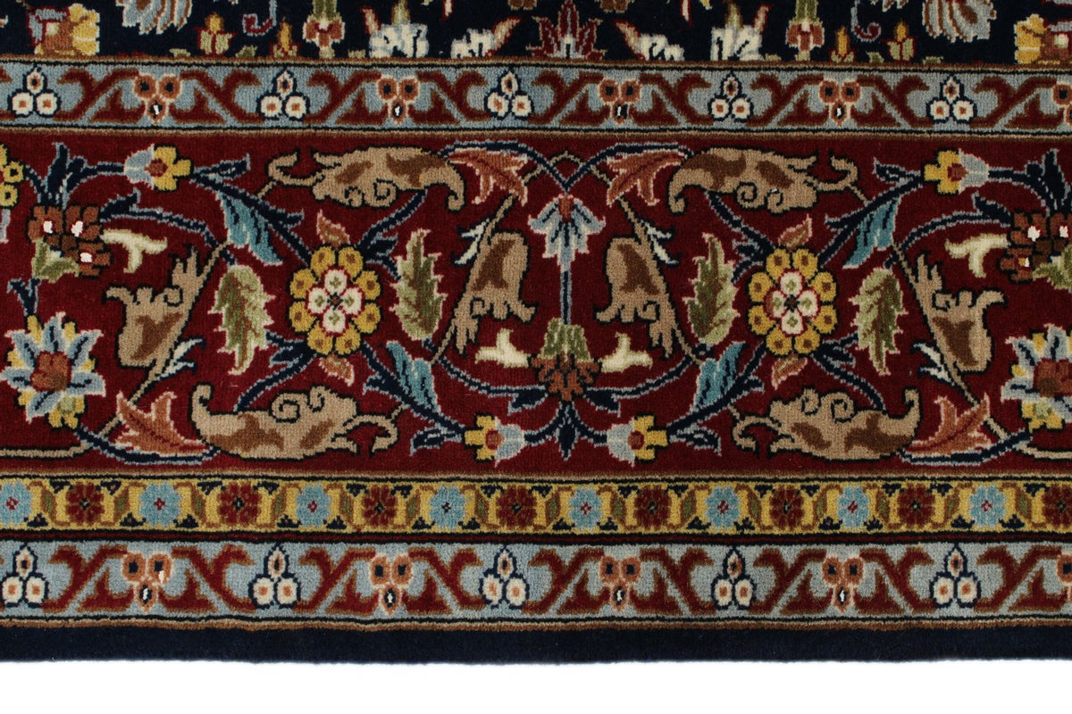 6x8 Black and Burgundy Turkish Traditional Rug