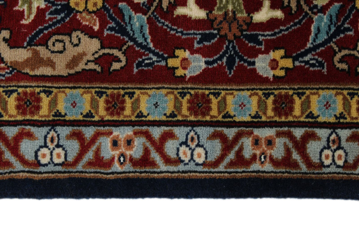 6x8 Black and Burgundy Turkish Traditional Rug