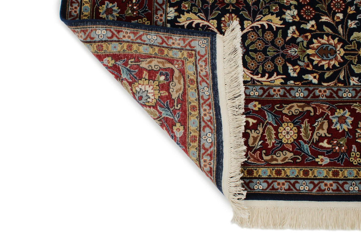 6x8 Black and Burgundy Turkish Traditional Rug