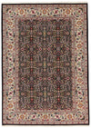 8x12 Black and Ivory Turkish Traditional Rug