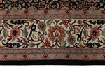 8x12 Black and Ivory Turkish Traditional Rug