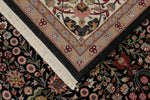 8x12 Black and Ivory Turkish Traditional Rug