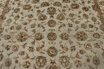 9x12 Light Gray and Light Camel Turkish Tribal Rug