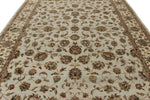 9x12 Light Gray and Light Camel Turkish Tribal Rug