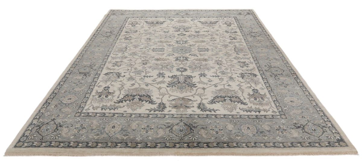 8x10 Ivory and Gray Persian Rug