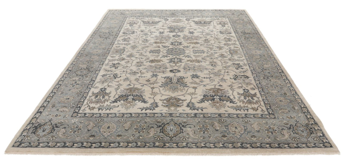 8x10 Ivory and Gray Persian Rug
