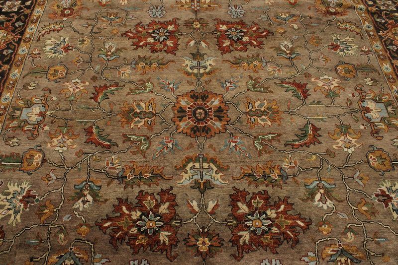 9x12 Light Brown and Brown Persian Rug