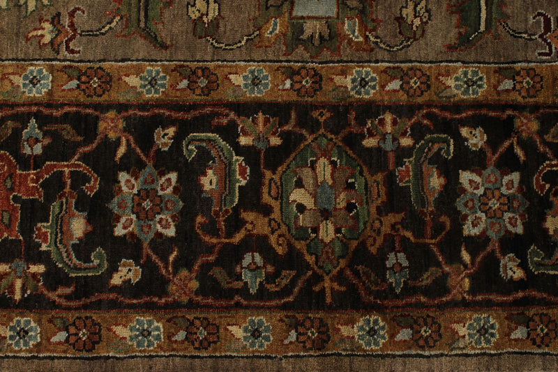 9x12 Light Brown and Brown Persian Rug