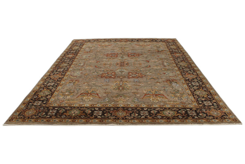 9x12 Light Brown and Brown Persian Rug