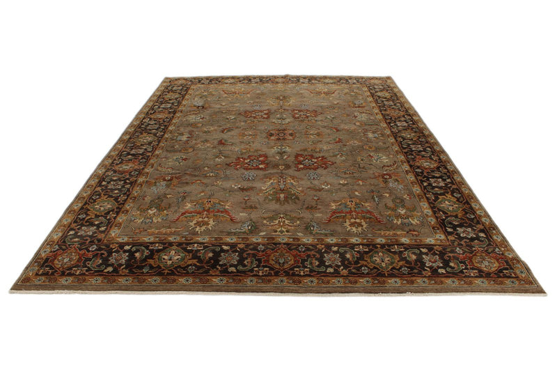 9x12 Light Brown and Brown Persian Rug