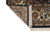 8x11 Navy and Ivory Turkish Silk Rug