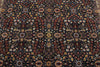 8x11 Navy and Ivory Turkish Silk Rug