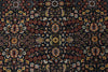 8x11 Navy and Ivory Turkish Silk Rug