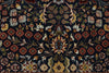 8x11 Navy and Ivory Turkish Silk Rug