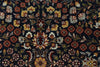 8x11 Navy and Ivory Turkish Silk Rug