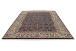 8x11 Navy and Ivory Turkish Silk Rug