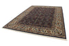 8x11 Navy and Ivory Turkish Silk Rug