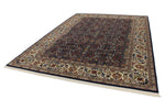 8x11 Navy and Ivory Turkish Silk Rug