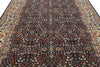 8x11 Navy and Ivory Turkish Silk Rug