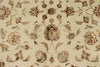 9x12 Ivory and Olive Green Turkish Tribal Rug