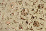 9x12 Ivory and Olive Green Turkish Tribal Rug