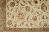 9x12 Ivory and Olive Green Turkish Tribal Rug