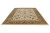 9x12 Ivory and Olive Green Turkish Tribal Rug