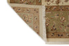 9x12 Ivory and Olive Green Turkish Tribal Rug