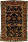 6x9 Black and Rust Persian Rug