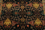 6x9 Black and Rust Persian Rug
