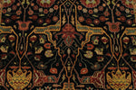 6x9 Black and Rust Persian Rug