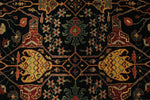6x9 Black and Rust Persian Rug