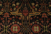 6x9 Black and Rust Persian Rug